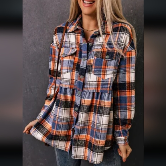 FINAL PRICE New plaid ruffle shacket - Picture 11 of 16